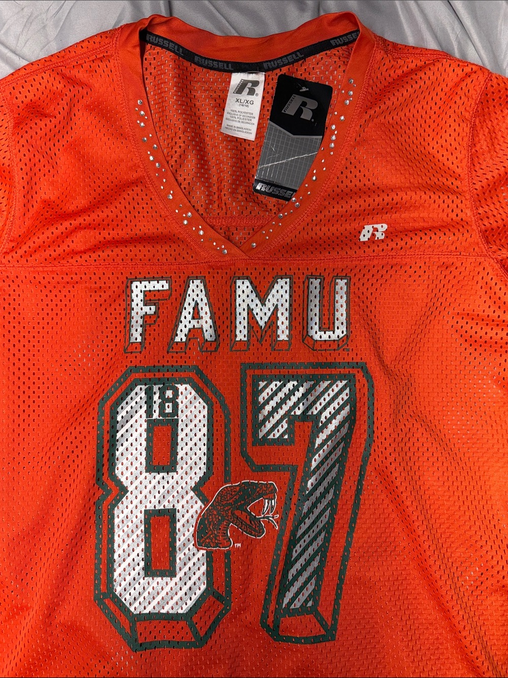 Russell Orange FAMU Women’s Football Jersey - XL
